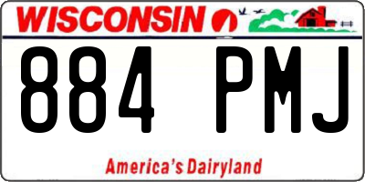 WI license plate 884PMJ