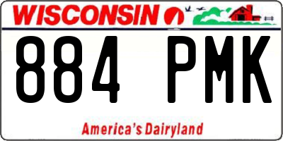 WI license plate 884PMK