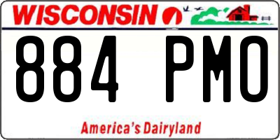 WI license plate 884PMO