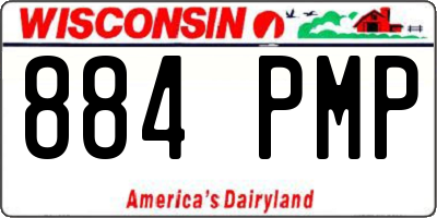 WI license plate 884PMP