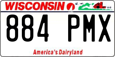 WI license plate 884PMX
