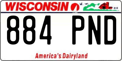 WI license plate 884PND