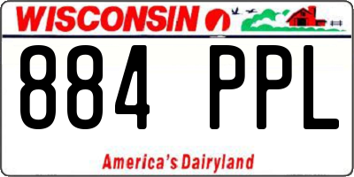 WI license plate 884PPL
