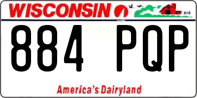 WI license plate 884PQP