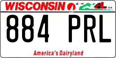 WI license plate 884PRL