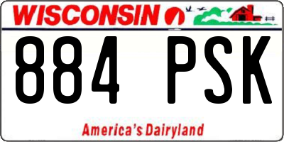 WI license plate 884PSK