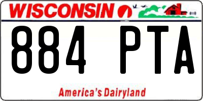 WI license plate 884PTA