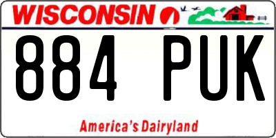 WI license plate 884PUK