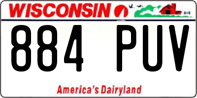 WI license plate 884PUV