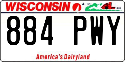 WI license plate 884PWY