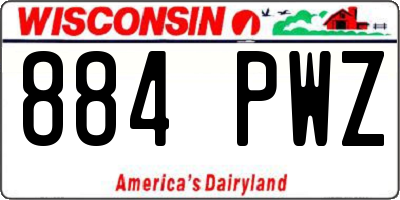 WI license plate 884PWZ