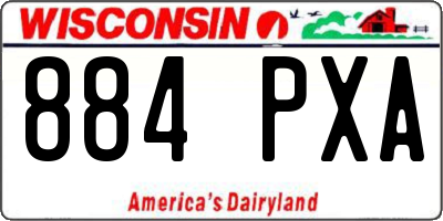WI license plate 884PXA