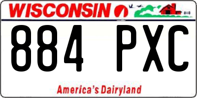 WI license plate 884PXC