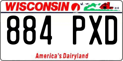 WI license plate 884PXD