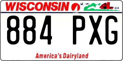 WI license plate 884PXG