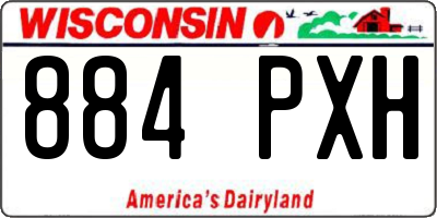 WI license plate 884PXH