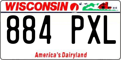 WI license plate 884PXL