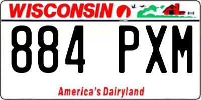 WI license plate 884PXM