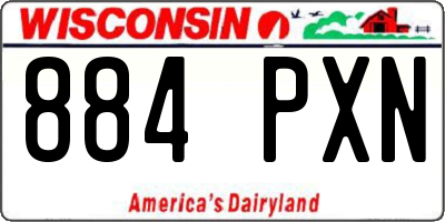 WI license plate 884PXN