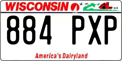 WI license plate 884PXP