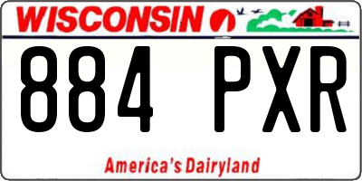 WI license plate 884PXR