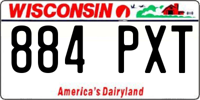 WI license plate 884PXT