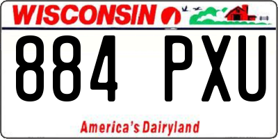 WI license plate 884PXU