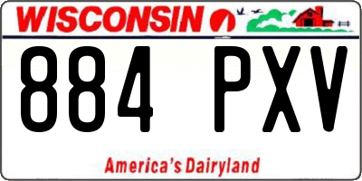 WI license plate 884PXV