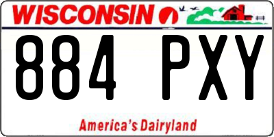 WI license plate 884PXY