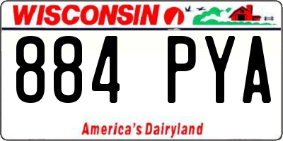 WI license plate 884PYA