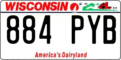 WI license plate 884PYB