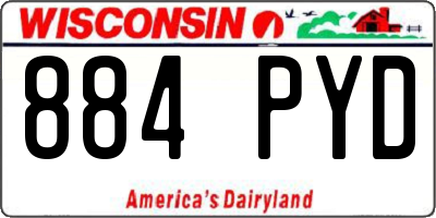 WI license plate 884PYD