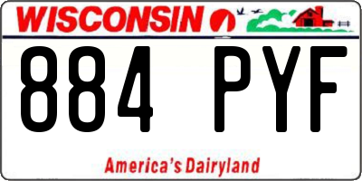 WI license plate 884PYF