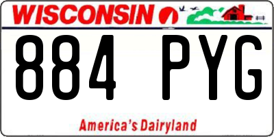 WI license plate 884PYG
