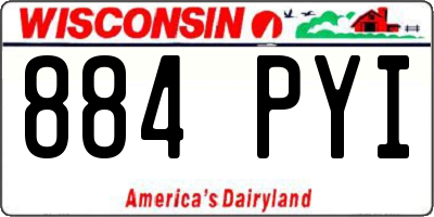 WI license plate 884PYI
