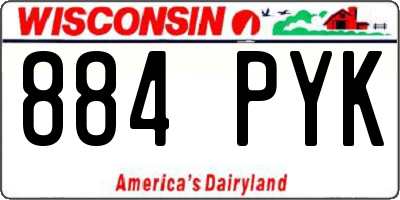 WI license plate 884PYK