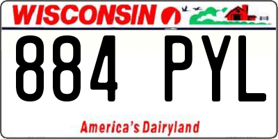 WI license plate 884PYL