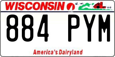 WI license plate 884PYM