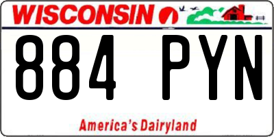 WI license plate 884PYN