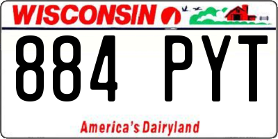 WI license plate 884PYT
