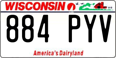 WI license plate 884PYV