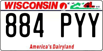 WI license plate 884PYY