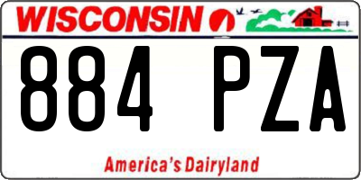 WI license plate 884PZA