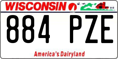 WI license plate 884PZE