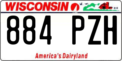 WI license plate 884PZH