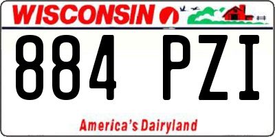 WI license plate 884PZI