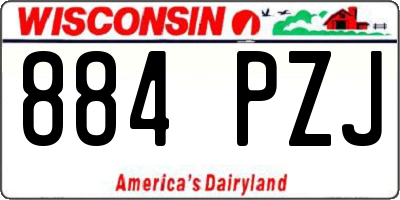 WI license plate 884PZJ