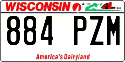 WI license plate 884PZM