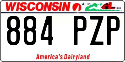 WI license plate 884PZP