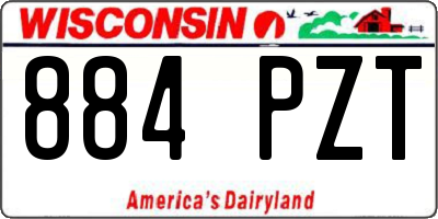 WI license plate 884PZT
